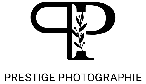 Logo site internet photographe prestige noir