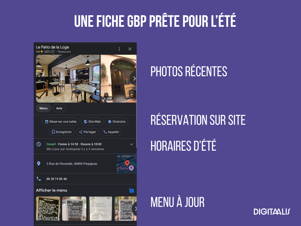 fiche google my business pret pour lete perpignan