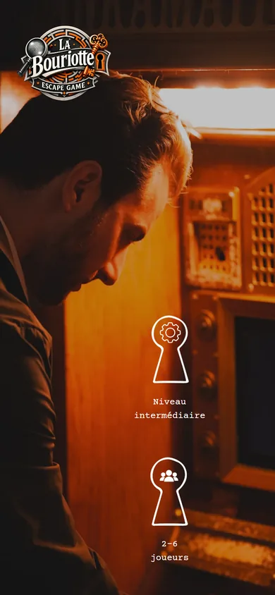 Page du scénario de l'escape game sur téléphone