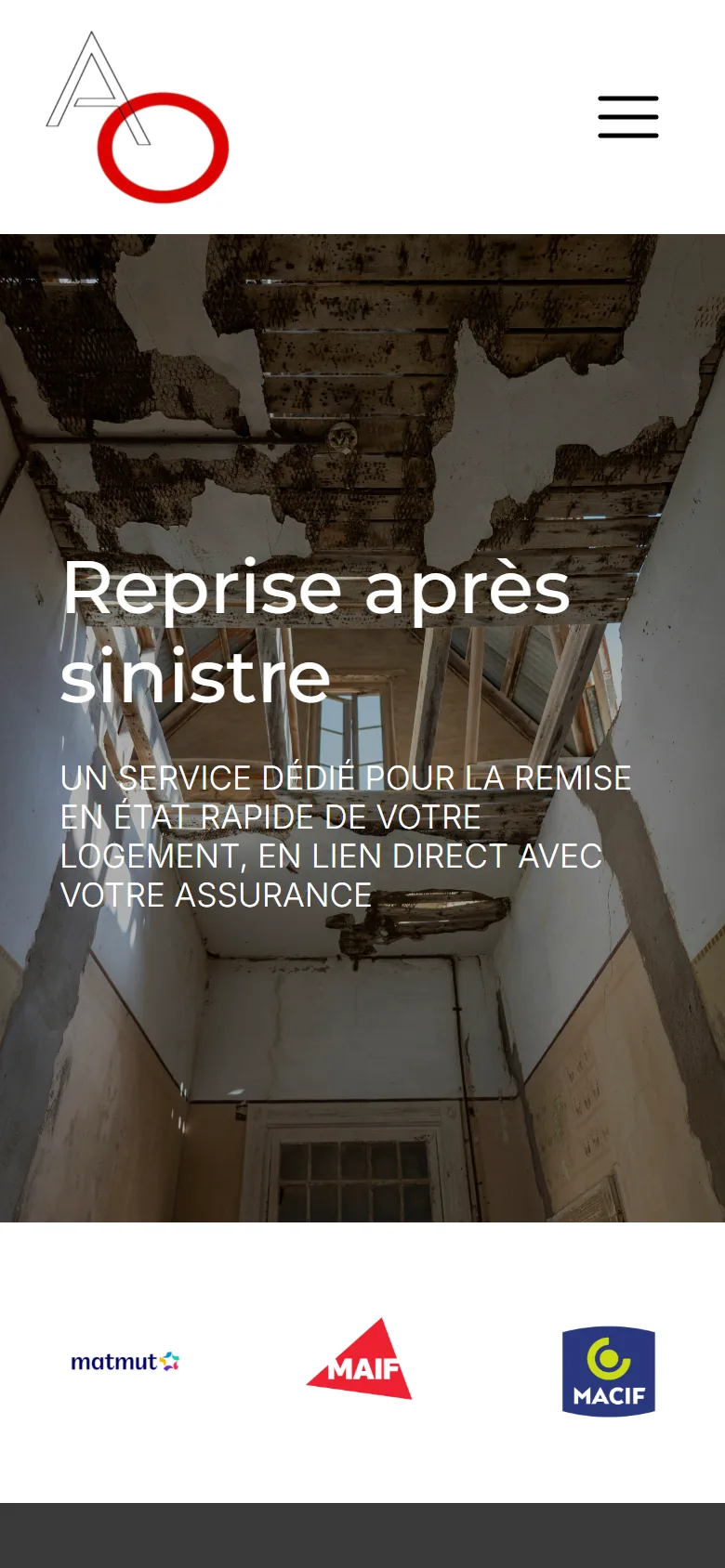 Page reprise après sinistre sur téléphone